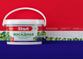 Краска ВД СТАРТ для фасадов белоснежная (14,0кг)