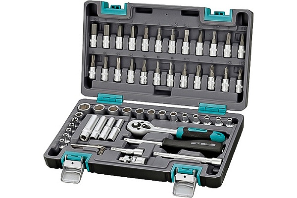 Набор STELS слесарно-монтажный,1/4, CrV, 57 пред, Тайвань 14101 (1/15)