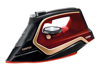 Утюг Centek CT-2313 RED 2600Вт керамическая подошва, 350мл, паровой удар, самоочистка, капля-стоп