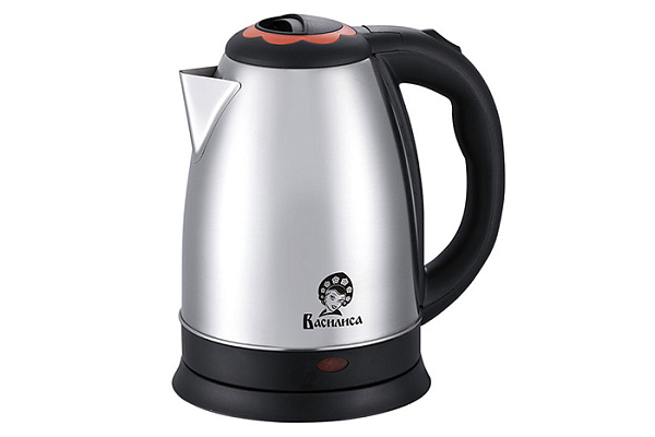 Чайник электрический ВАСИЛИСА ВА-1029 нерж. сталь, черный, 1500Вт, 1,8л 