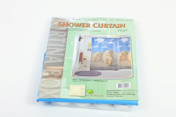 Штора для ванной комнаты ПВХ 180х180см (634)