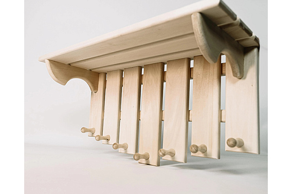 Полка-вешалка Сосульки 7 крючков 600х310х240