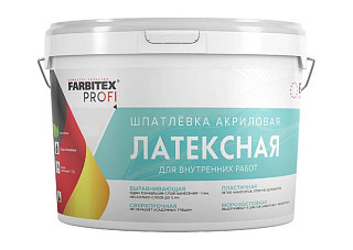 Шпатлевка акриловая латексная (1.5 кг) FARBITEX PROFI