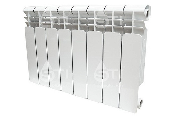 Радиатор биметаллический STI 350/80 8 секций (840Вт, 415х608х78мм, 9,28кг)