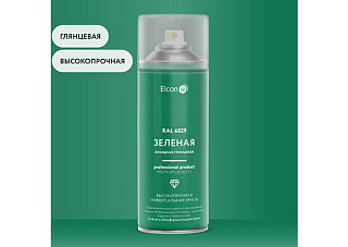 Эмаль алкидная универсальная Elcon RAL 6029 зеленая,глянцевая,аэрозольная (520 мл)