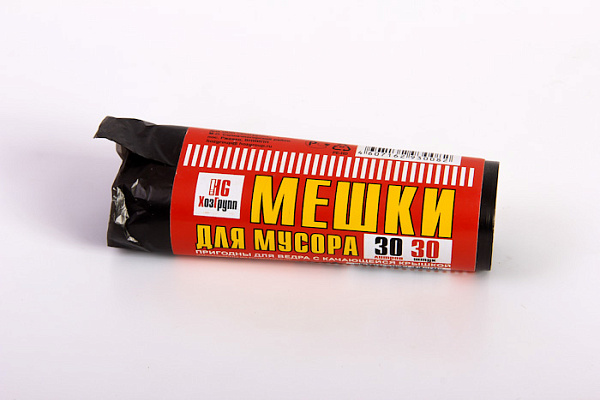 Мешки для мусора ЭКОНОМ ПНД 60л 6мкм в рулоне черные 30шт ADM PRO963C (1/50)