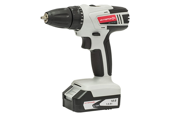 Дрель-шуруповерт МиниМАКС ИНТЕРСКОЛ ДА-10/18В (Li-ion) АПИ (кейс, 2 аккум. 1,5Ач. ЗУ) 709.1.2.70