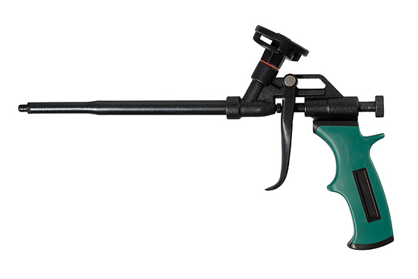 Пистолет для монтажной пены NAGAN НГ-ПМ-220 корпус с тефлоном, прорезиненная рукоятка