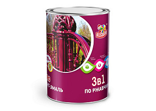 Грунт-эмаль по ржавчине OLECOLOR черный (0,9кг)