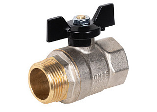 Кран шаровой латунный LD Pride 47.25.Г/Ш. Ду25 Ру 40 бабочка