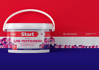 Краска ВД СТАРТ для потолков белоснежная ( 7,0кг)