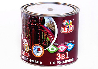 Грунт-эмаль по ржавчине OLECOLOR серебро (2,0кг)