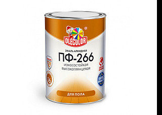 Эмаль ПФ 266 OLECOLOR желто-коричневая (0,9кг)