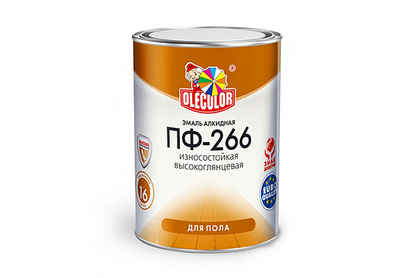 Эмаль ПФ 266 OLECOLOR золотистая (0,9кг)