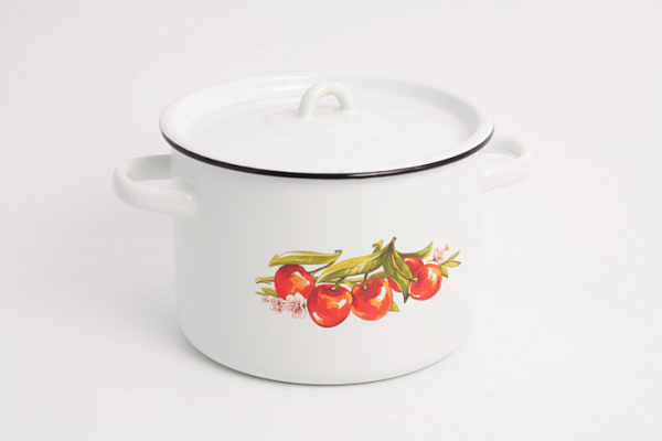 Кастрюля эмалированная с рис. Северсталь 4,5л (1с17)