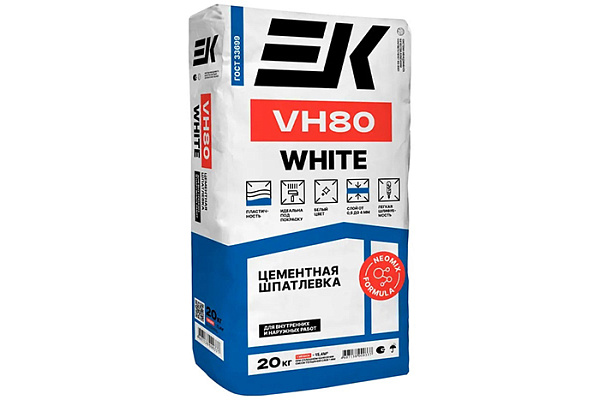 Шпатлевка ЕК VH-80 Фасадная Белая  20кг.