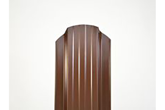 Штакетник радиусный Цвет RAL 8017 Шоколадно-коричневый (111мм х 1800мм)