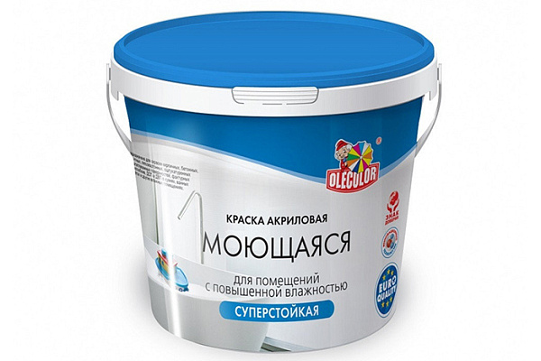 Краска ВД OLECOLOR моющаяся база А (3,0кг)