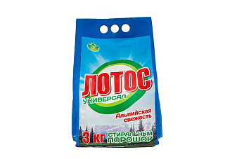 Стиральный порошок ЛОТОС автомат+ручная стирка п/эт.пакет 3000г/6 шт упак