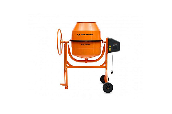 Бетоносмеситель VILLARTEC СМ-200Р (1000Вт, 200л) полиамидный венец