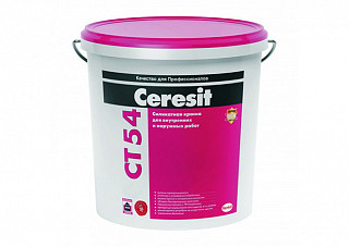 Краска CERESIT СТ54 силикатная, для наружных работ база 15,0л (899248)