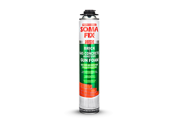 Пена монтажная SOMA FIX (пена-клей для кирпичной кладки и газобетона) 750мл Турция S919