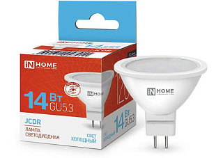 Лампа светодиодная IN HOME LED-JCDR-VC 14Вт 230В GU5.3 6500K 1260Лм (911)
