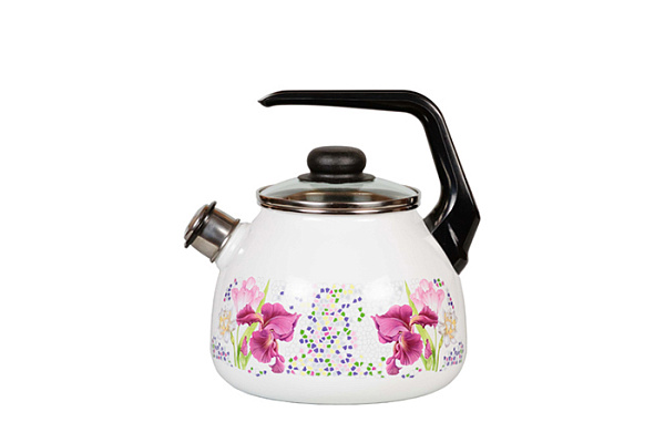 Чайник эмалированный МОЗАИКА со свистком г.Череповец 3,0л (4с209я)