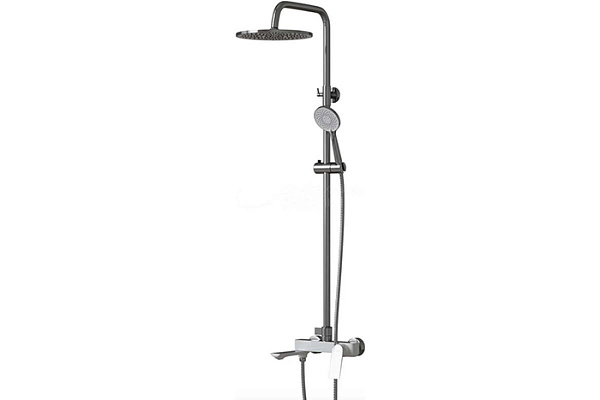 Душевая система 35к MIXLINE ML41-06"Swan White"излив лейка 3 поз.+лейка"Тропический душ"БЕЛЫЙ/ХРОМ