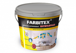Краска ВД FARBITEX интерьерная (3,0кг)