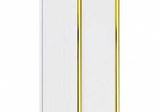 Панель ПВХ потолочная 2-х секционная ИДЕАЛ Белый с золотом глянцевый (3000х250мм) 001-2-0