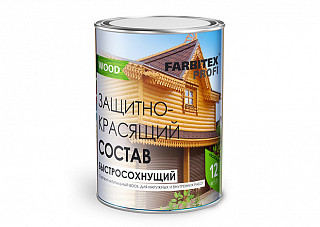 Состав защитно-красящий для древесины быстросохнущий FARBITEX ПРОФИ WOOD Рябина (0,75кг)