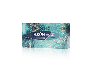 Салфетки косметические бумажные Floom 2-х слойное зеленый мрамор 100шт (544)