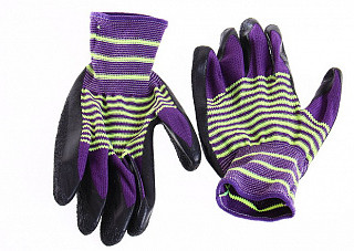 Перчатки нейлоновые с латексным покрытием (Стекольшик Фиолет) B 20-720