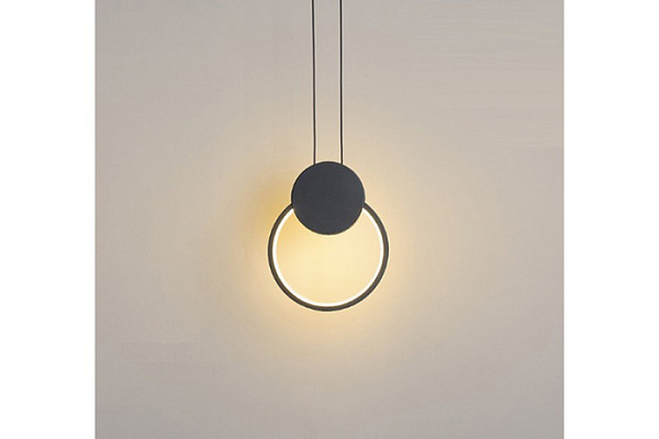 Светильник подвесной SPF-8784 ЧЕРНЫЙ SYLE позрач. провод 8Вт LED 4500K (200х260х1200мм) (8784spf3)