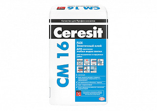 Клей CERESIT СМ16 для плитки эластичный 25,0кг (1317215)