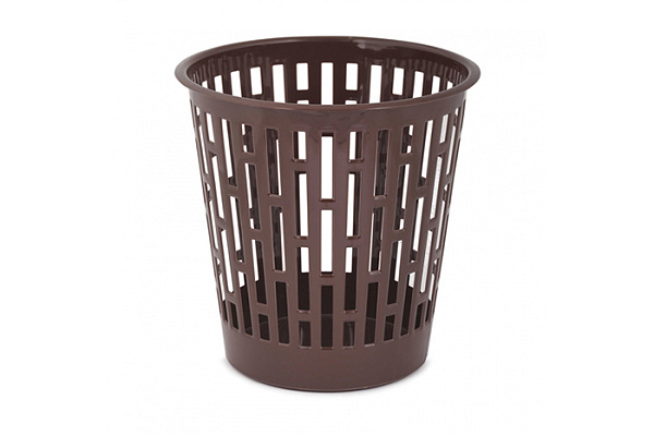 Корзина для мусора Матрица 9л коричневый уп.8 г.Октябрьский М8216