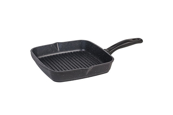 Сковорода-гриль квадр.24*24 АП Гранит black со съемной ручкой арт.с064802