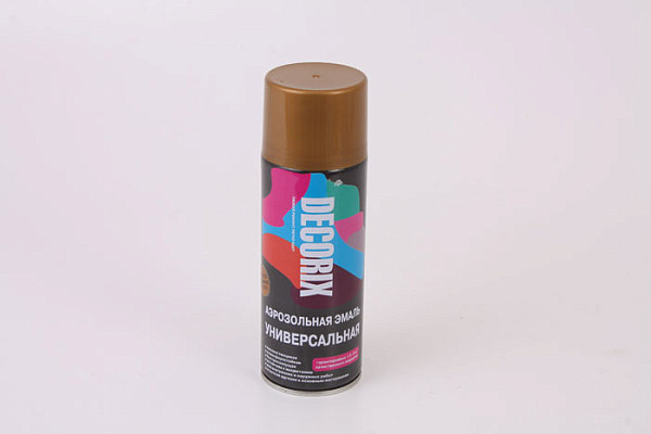 Эмаль аэрозольная акриловая DECORIX металлик 0103-04-DX золото 520мл