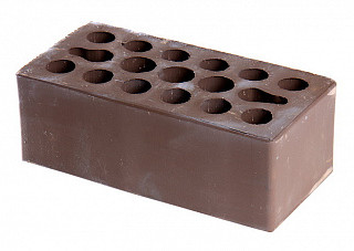 Кирпич керамический Шоколад утолщенный пустотелый 250х120х88мм. (гладкий) 1шт.
