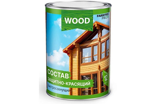 Состав защитно-красящий для древесины быстросохнущий FARBITEX ПРОФИ WOOD Каштан (0,75кг)