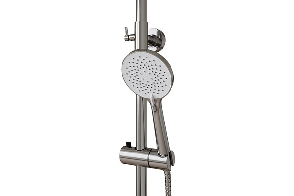 Душевая система 35к MIXLINE ML41-06"Swan White"излив лейка 3 поз.+лейка"Тропический душ"БЕЛЫЙ/ХРОМ