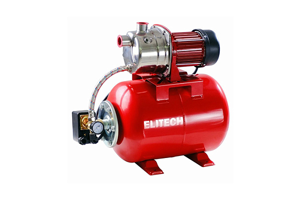 Насосная станция ELITECH САВ 800-24Н (Нерж, 800Вт,Расх-55л/мин,Напор-38м,Глуб-8м,Емкость-24л)
