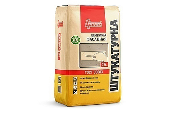Штукатурка цементная СТАРАТЕЛИ Фасадная 25кг (1/56)