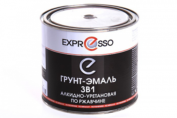 Грунт-эмаль алкидно-уретан 3 в 1 ЛАКОВАР EXPRESSO серый-серебристый RAL 9006 (1,9кг)