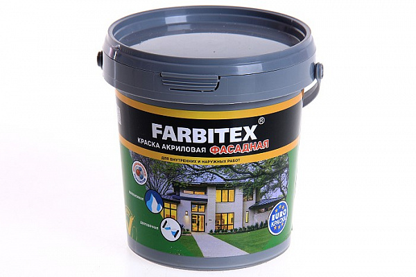 Краска ВД FARBITEX фасадная (1,1кг)