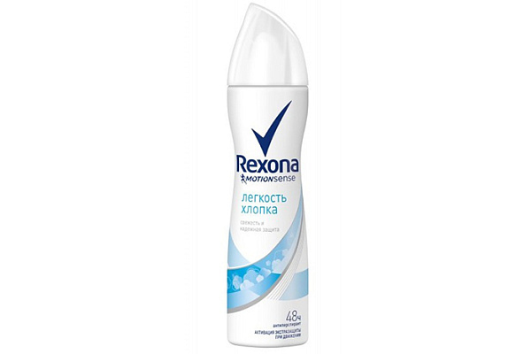 Дезодорант REXONA (РЕКСОНА) спрей женский Легкость хлопка 150мл (831)