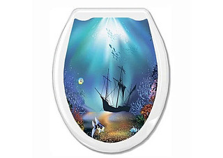 Сиденье для унитаза AQUA-PRIME Фотопринт "Корабль" 1/10