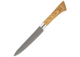 Нож с пластиковой рукояткой под дерево FORESTA универсальный 12,6 см арт.103563