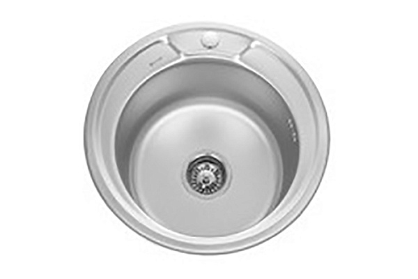 Мойка нерж круглая д-49 т.0,6 (+бол.сифон) без гофры
